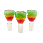 18mm Wavy Rasta Colors Bowls