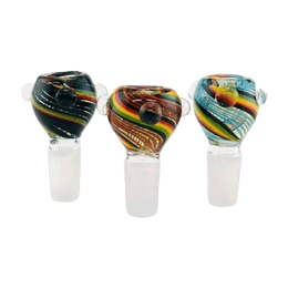 18mm Spiral Color Dichro Striped Bowls