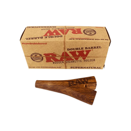 Raw Super Natural Double Barrel Wooden Cigarette Holder